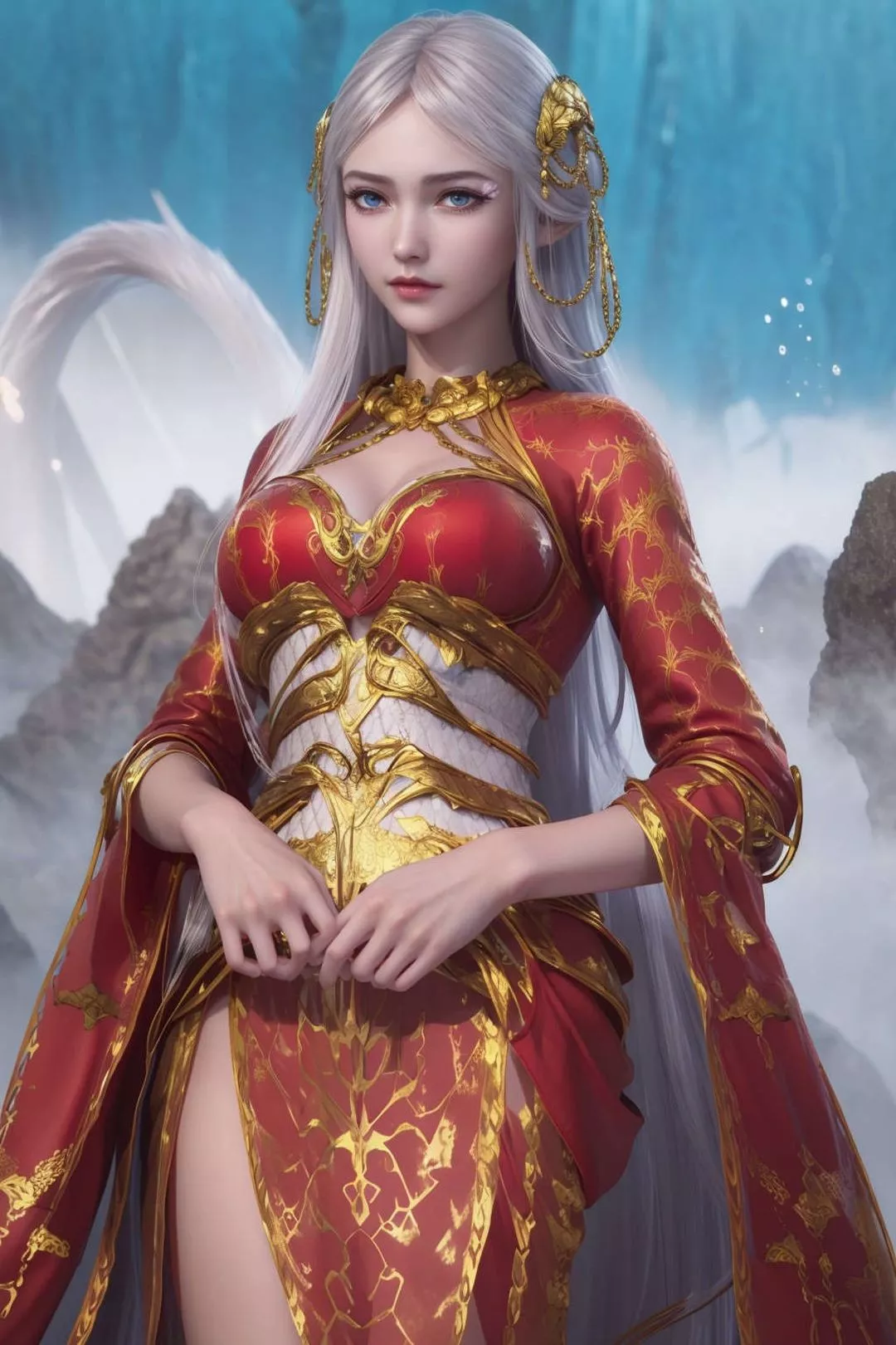 [AI绘画]国漫女主-苏檀儿.媚儿.圣采儿.奉眠.宋嫣.方清雪.柳菲.流风霜.白龙.荷光者.陈樱儿.韩月.须灵犀v3-第10话 - 图片 26