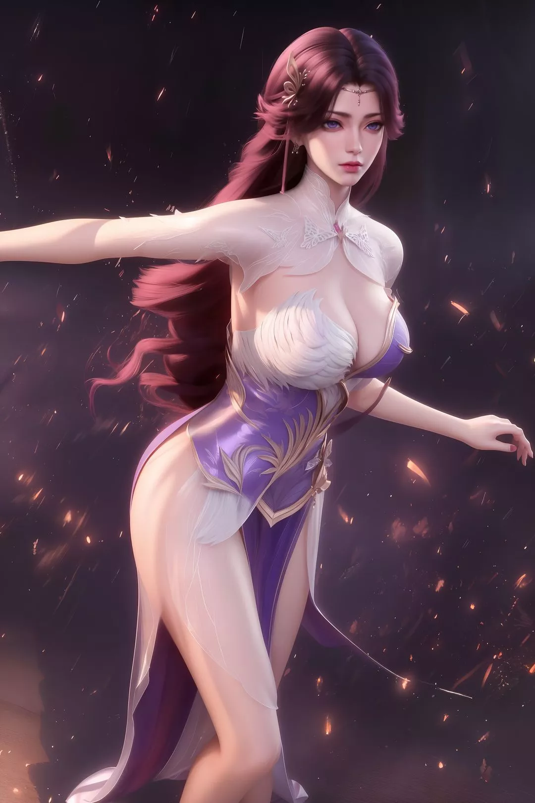 [AI绘画]国漫女主.姜立.云曦.元瑶.南宫婉.妍丽.媚儿.方清雪.李寒衣.流风霜.狠人大帝.红凰.白冰岚-第03话 - 图片 2