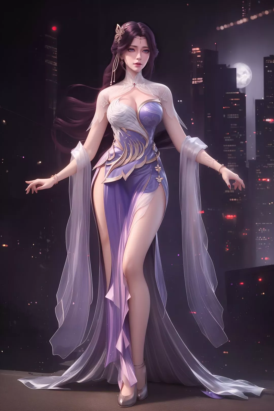 [AI绘画]国漫女主.姜立.云曦.元瑶.南宫婉.妍丽.媚儿.方清雪.李寒衣.流风霜.狠人大帝.红凰.白冰岚-第03话 - 图片 23